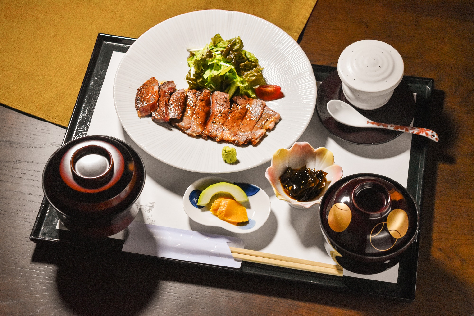 黒毛和牛A5サーロインステーキ御膳